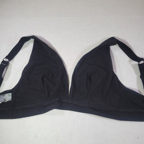 ASOS Design Black Adjustable Bralette Bikini Back Closure Top Size UK16/US12 - Picture 6 of 8